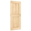 vidaXL Porta scorrevole NARVIK Naturale e Nero 85 x 210 cm (213,5 cm)