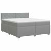 vidaXL Letto box spring con materasso Grigio Chiaro 200 x 200 cm