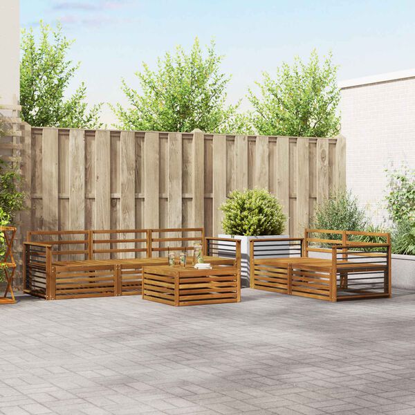 vidaXL Set di divani da esterno 6 pcs Naturale