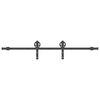 vidaXL Kit di Binari per Porte Scorrevoli 183 cm Acciaio Nero