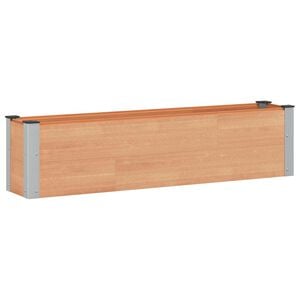 vidaXL Letto rialzato da giardino Marrone 150 x 30 x 36 cm alluminio
