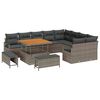 vidaXL Set Divano da Giardino 12 pz 11-Numero di posti Grigio