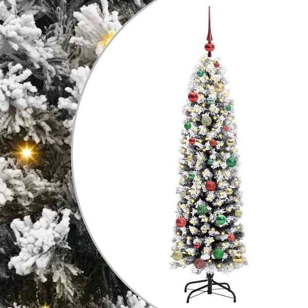 vidaXL Albero di Natale artificiale con 150 LED Verde 150 cm