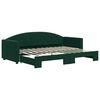 vidaXL Divano Letto con Letto Estraibile Verde Scuro 80x200cm Velluto