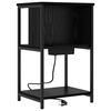 vidaXL Armadio da Notte Rovere Nero 38 x 31 x 61 cm