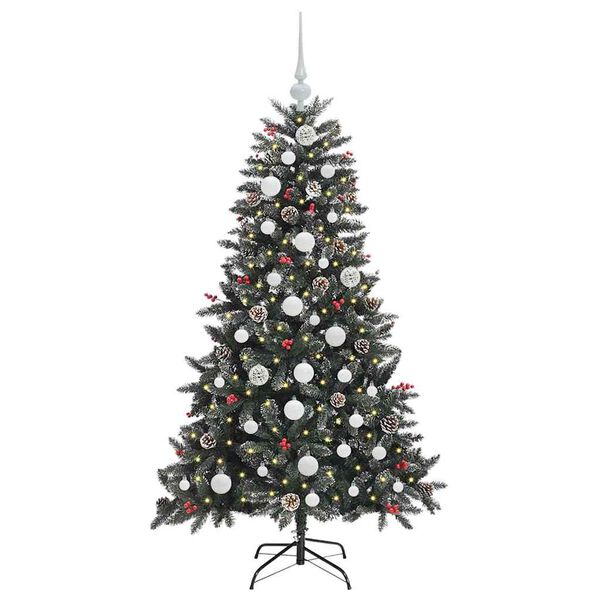 vidaXL Albero di Natale artificiale con 150 LED Verde 150 cm