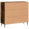 vidaXL Credenza Rovere Fumo 90x34x80 cm in Legno Multistrato