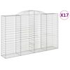 vidaXL Cesti Gabbioni ad Arco 17 pz 300x50x180/200 cm Ferro Zincato
