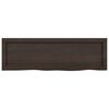 vidaXL Piano Bagno Marrone Scuro 100x30x(2-4)cm Legno Trattato