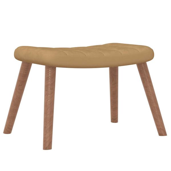 vidaXL Poltrona a Dondolo con Poggiapiedi Marrone in Velluto