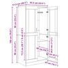 vidaXL Guardaroba Legno vecchio 82,5 x 51,5 x 180 cm Legno multistrato