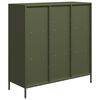 vidaXL Credenza Verde Oliva 101,5x39x103,5 cm in Acciaio