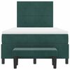 vidaXL Letto a molle con materasso Verde Scuro 120 x 200 cm Velluto