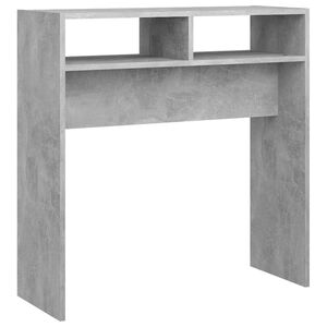 vidaXL Tavolino Consolle Grigio Cemento 78x30x80cm Legno Multistrato