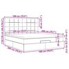 vidaXL Struttura Letto Pouf con Materassi 180x200 cm Velluto