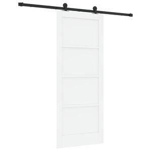 vidaXL Porta scorrevole Bianco e Nero 83 x 202 cm