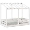 vidaXL Letto per Bambini con Tetto Bianco 70x140cm Legno Massello Pino