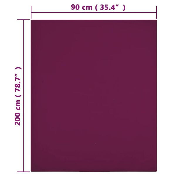 vidaXL Lenzuolo con Angoli Jersey Bord&ograve; 90x200 cm Cotone