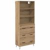 vidaXL Credenza 2 pcs Rovere artigianale 69,5 x 34 x 180 cm