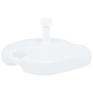 vidaXL Base Ombrellone Riempibile con Sabbia/Acqua 16L Bianca Plastica