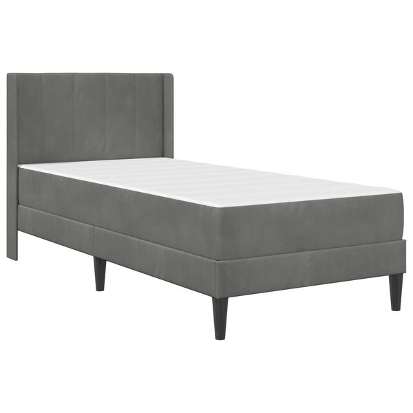 vidaXL Struttura del letto Grigio scuro 80 x 200 cm Velluto