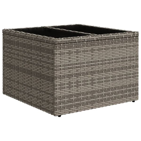 vidaXL Set Divani da Giardino 11 pz con Cuscini in Polyrattan Grigio