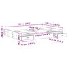 vidaXL Struttura letto con contenitore Rovere artigianale 135 x 190 cm