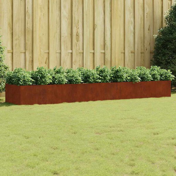vidaXL Fioriera Rialzata da Giardino 360x80x40 cm in Acciaio Corten