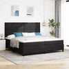 vidaXL Letto a Sorgente LED con materasso Nero 200 x 200 cm Tessuto