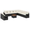 vidaXL Set Divani da Giardino 12 pz con Cuscini Nero in Polyrattan