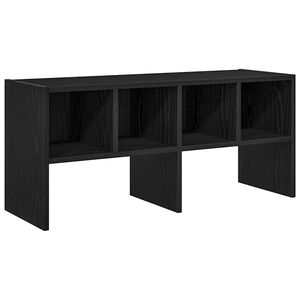 vidaXL Scarpiera Impilabile Rovere Nero 89,5x30x40 cm