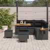 vidaXL Set Divano da Giardino con cuscino 8 pcs Nero