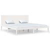 vidaXL Giroletto Bianco in Legno Massello 180x200 cm Super King
