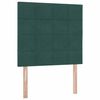 vidaXL Letto con contenitore e materasso Verde Scuro 90 x 190 cm