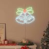 vidaXL Campana di Natale con 144 LED Multicolore 57 x 47,5 cm PVC