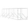 vidaXL Cuccia per Cani da Esterno Argento 2x10x2 m Acciaio Zincato