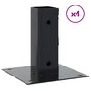 vidaXL Basi per Pali Quadrati 4 pz 51x51 mm Acciaio Verniciato Polvere
