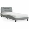 vidaXL Letto con Materasso Hvar Grigio Chiaro 80x200 cm in Tessuto