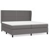 vidaXL Giroletto a Molle con Materasso Grgio 200x200 cm in Similpelle