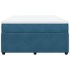 vidaXL Giroletto a Molle con Materasso Blu Scuro 140x190 cm in Velluto