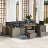 vidaXL Set Divano da Giardino con cuscino con cuscino 10 pcs Grigio
