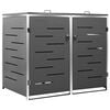 vidaXL Copribidone per Spazzatura Singolo 69x77,5x115cm Acciaio Inox
