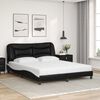 vidaXL Letto con Materasso Hvar Nero e Bianco 160x200cm Similpelle