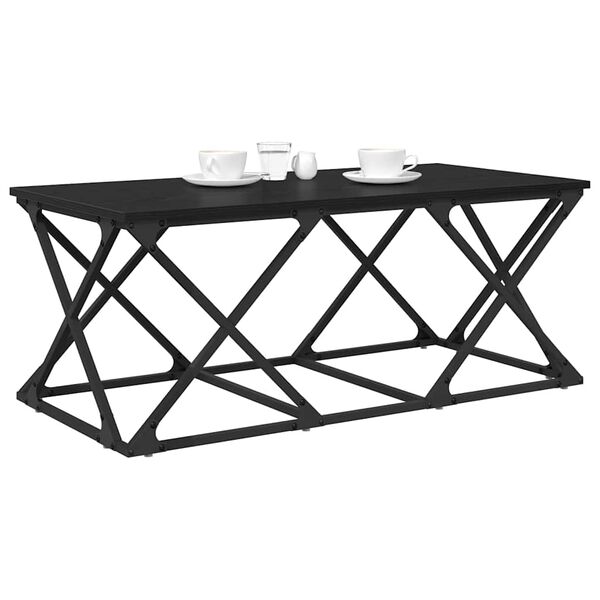 vidaXL Tavolino da salotto Rovere Nero 100 x 49 x 40 cm