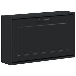 vidaXL Mobiletto per Scarpe da Muro UTRECHT 71 x 17 x 43 cm Nero