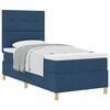 vidaXL Letto a molle con materasso Blu 100 x 200 cm Tessuto