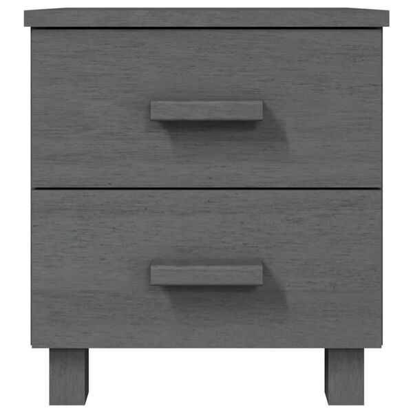 vidaXL Comodino HAMAR Grigio Scuro 40x35x44,5 cm in Legno di Pino