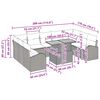 vidaXL Set Divano da Giardino 10 pcs Grigio Poly Rattan