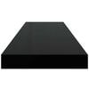 vidaXL Scaffali a Parete 4 pz Nero Lucido 80x23,5x3,8 cm in MDF