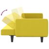vidaXL Divano Letto con Cuscini Giallo Chiaro in Tessuto